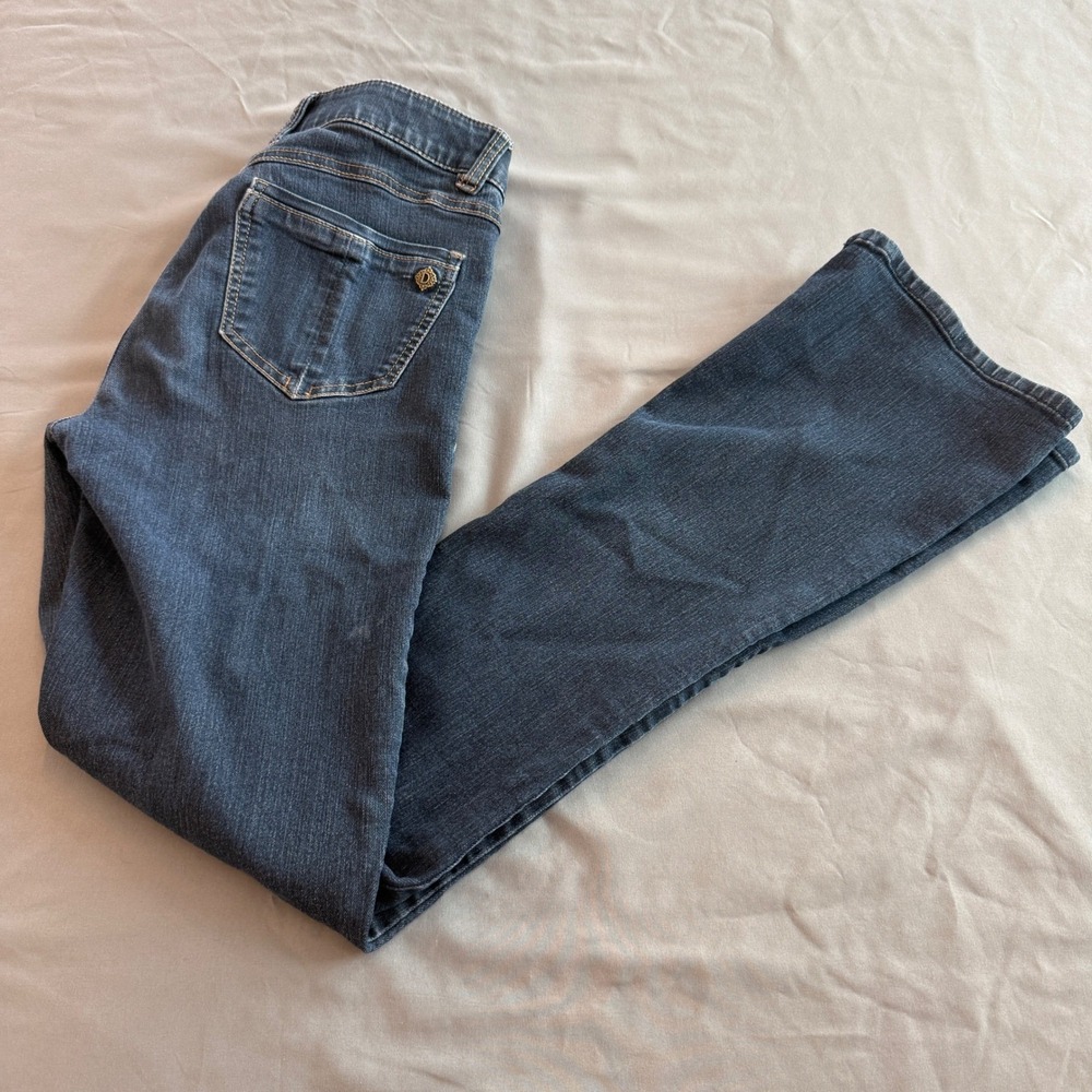 Democracy Ab Solution Dark Indigo Bootcut Stretch Jeans Womens Size 2 Blue